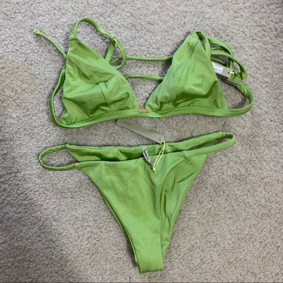 Gooseberry Green Bikini NWT - Picture 3 of 4